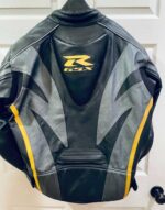 Suzuki GSXR Motorcycle Racing Black Leather Jacket - Image 2