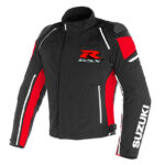 Suzuki GSXR Motorcycle Racing Black Textile Jacket