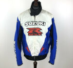 Suzuki GSXR Motorcycle White And Blue Textile Jacket