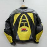 Suzuki GSXR Motorcycle Yellow And Black Leather Jacket - Image 2