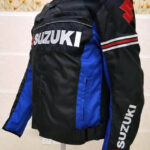 Suzuki Motorcycle Black And Blue Textile Jacket