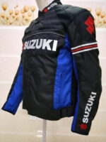 Suzuki Motorcycle Black And Blue Textile Jacket