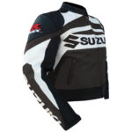 Suzuki Motorcycle Black And Brown Leather Jacket - Image 2
