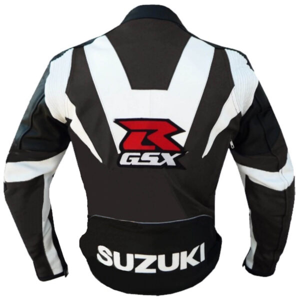 Suzuki Motorcycle Black And Brown Leather Jacket - Image 4