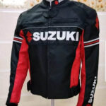 Suzuki Motorcycle Black And Red Textile Jacket