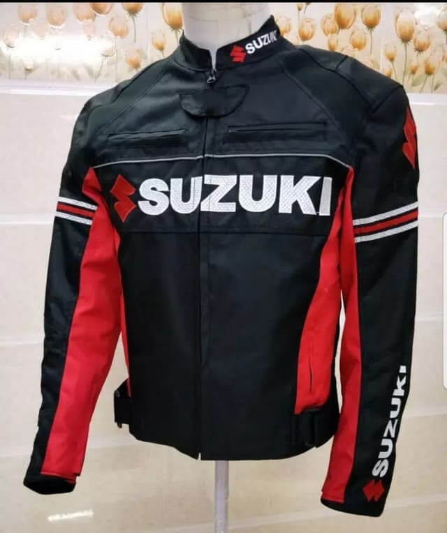 Suzuki-Motorcycle-Black-And-Red-Textile-Jacket-1.jpg Suzuki Motorcycle Black And Red Textile Jacket - Image 1