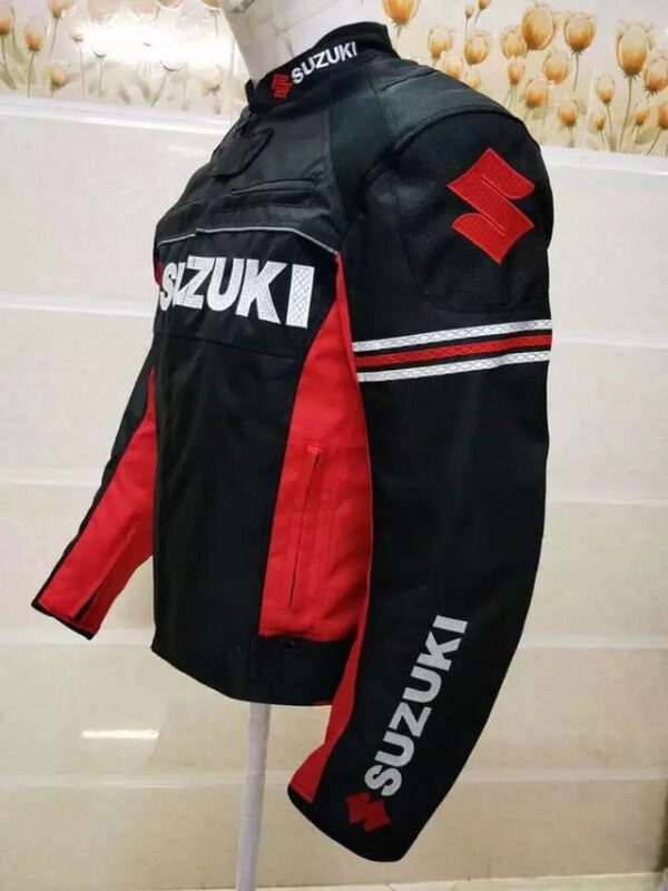 Suzuki Motorcycle Black And Red Textile Jacket - Image 2
