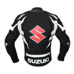 Suzuki Motorcycle Black Racing Leather Jacket - Image 4