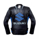 Suzuki Motorcycle Racing Black Leather Jacket - Image 2