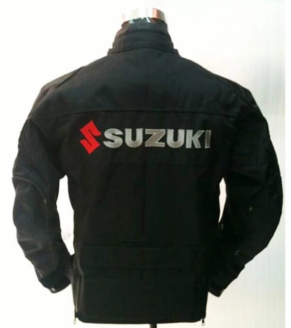 Suzuki Motorcycle Racing Black Textile Jacket - Image 2