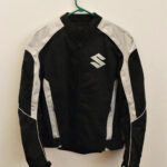 Suzuki Motorcycle White And Black Textile Jacket