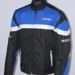 Suzuki Team Motorcycle Black And Blue Textile Jacket