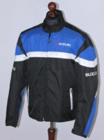 Suzuki Team Motorcycle Black And Blue Textile Jacket