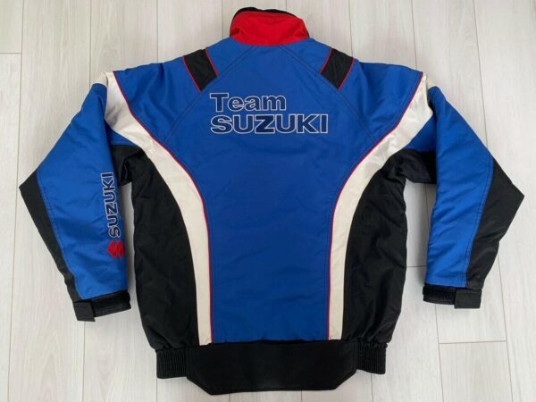 Suzuki Team Motorcycle Blue And Black Textile Jacket - Image 2