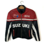 Suzuki Team Motul Motorcycle Racing Leather Jacket