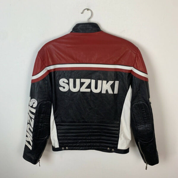 Suzuki Team Motul Motorcycle Racing Leather Jacket - Image 2