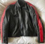 Triumph Black And Red Motorcycle Leather Jacket