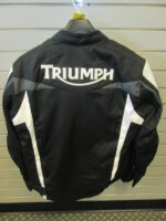 Triumph Black And White Motorcycle Racing Jacket - Image 2