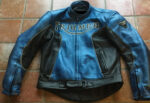 Triumph Motorcycle Black And Blue Leather Jacket