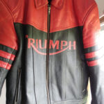 Triumph Motorcycle Black And Red Leather Jacket