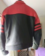 Triumph Motorcycle Black And Red Leather Jacket - Image 2