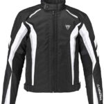 Triumph Motorcycle Black And White Textile Jacket