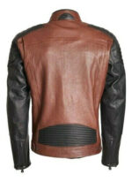 Triumph Motorcycle Brown And Black Leather Jacket - Image 2