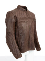Triumph Motorcycle Brown Leather Jacket - Image 2