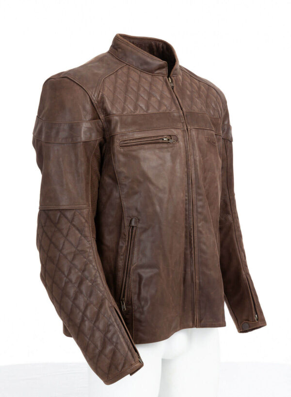 Triumph Motorcycle Brown Leather Jacket - Image 2