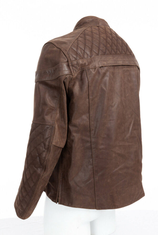 Triumph Motorcycle Brown Leather Jacket - Image 4