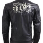 Triumph Motorcycle Racing Black Leather Jacket
