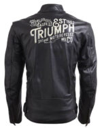 Triumph Motorcycle Racing Black Leather Jacket