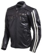 Triumph Motorcycle Racing Black Leather Jacket - Image 2