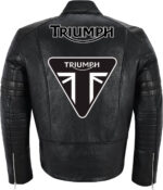 Triumph Motorcycle Racing Leather Black Jacket - Image 2