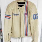 Triumph Motorcycle White Leather Jacket