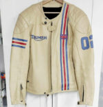 Triumph Motorcycle White Leather Jacket