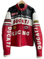 Vintage Ducati Motorcycle Racing Leather Jacket