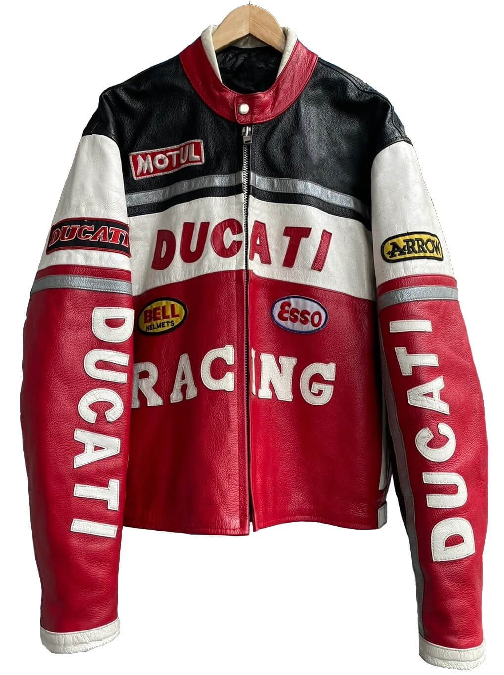 Vintage-Ducati-Motorcycle-Racing-Leather-Jacket-1.jpg Vintage Ducati Motorcycle Racing Leather Jacket - Image 1