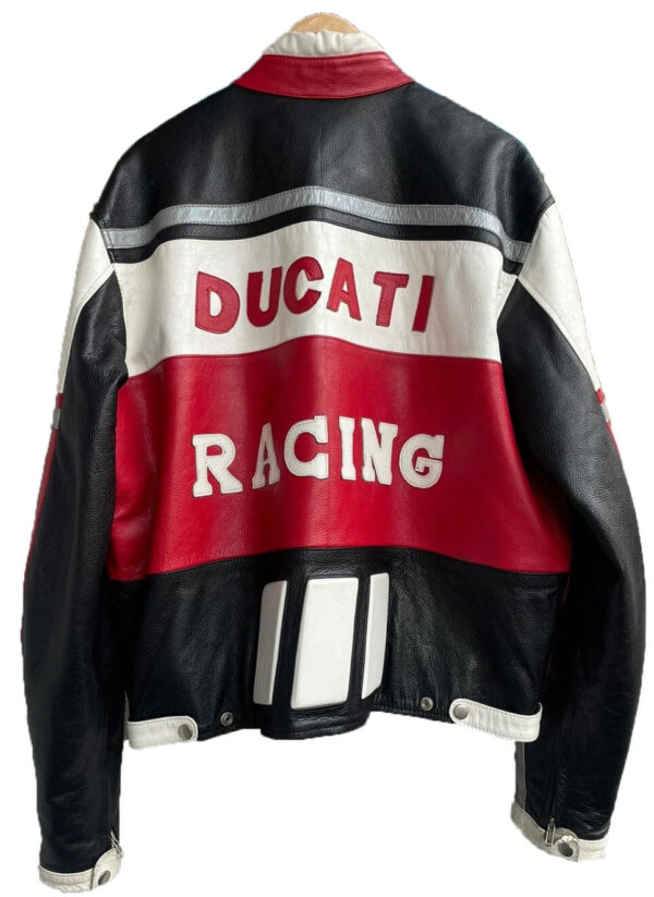 Vintage Ducati Motorcycle Racing Leather Jacket - Image 2