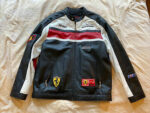 Vintage Ferrari Michael Schumacher Black Leather Jacket