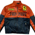 Vintage Ferrari Motorcycle Leather Jacket
