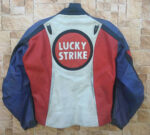 Vintage Honda Lucky Strike Motorcycle Leather Jacket - Image 2
