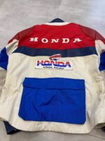 Vintage Honda Motorcycle White And Red Racing Jacket - Image 2