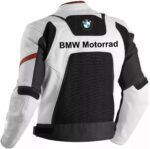 White Black BMW Motorrad Motorcycle Leather Jacket - Image 2