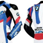 White Blue BMW Motorrad Motorcycle Leather Jacket