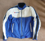 White Blue Suzuki Motorcycle Racing Textile Jacket