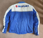 White Blue Suzuki Motorcycle Racing Textile Jacket - Image 2