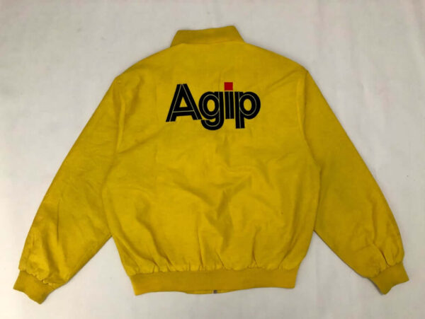 Yellow Ferrari Agip Vintage Racing Jacket - Image 2