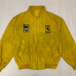 Yellow Ferrari Agip Vintage Racing Jacket