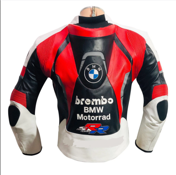 Bmw rr Black Red and White motorcycle jacket - Image 2